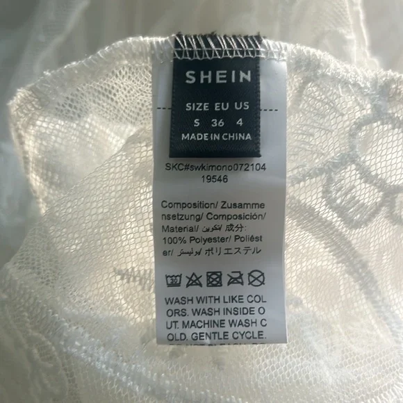 SHEIN cover up, size Small/4, white lace - Picture 4 of 4